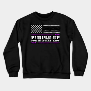 Purple Up For Military Kids Crewneck Sweatshirt